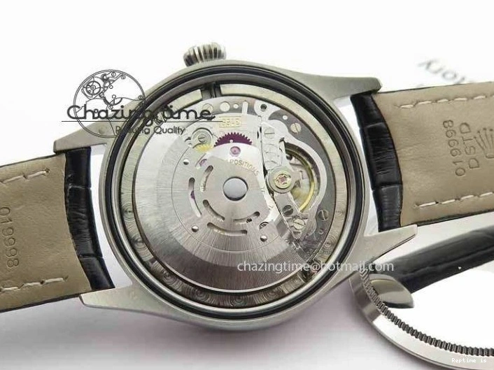 1223 Cellini Date VF Best Edition SS Black Dial Stick Markers On Black Leather Strap A Lightweight 3725